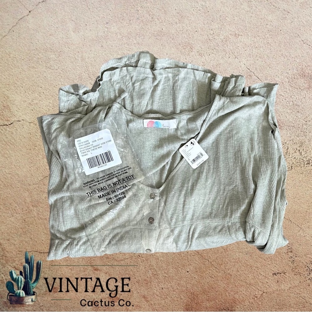 NWT Free People FP Beach Take Me There Mini Dress Button Down - Picture 5 of 8